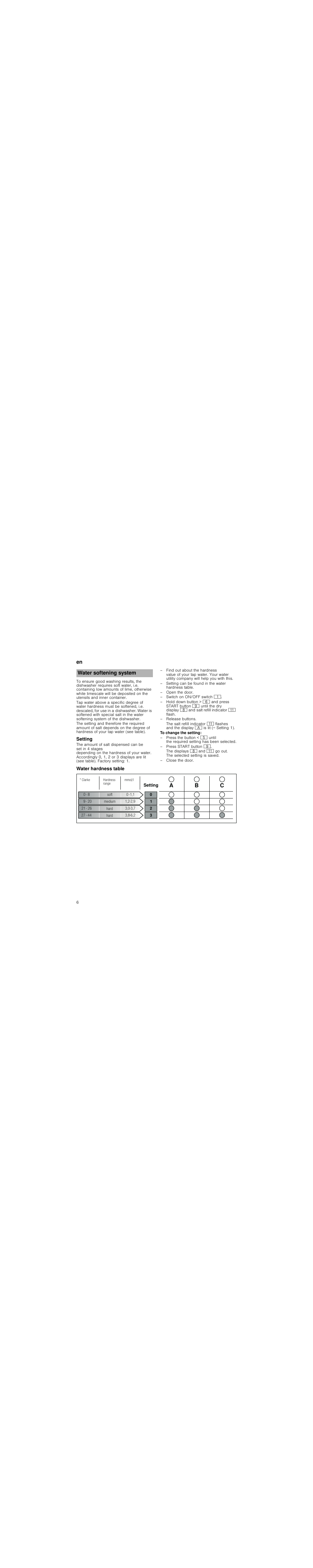 Rinse aid, Setting amount of rinse aid, Factory setting: 2 | Switching off rinse-aid refill indicator | Neff S51E50X1GB User Manual | Page 6 / 28