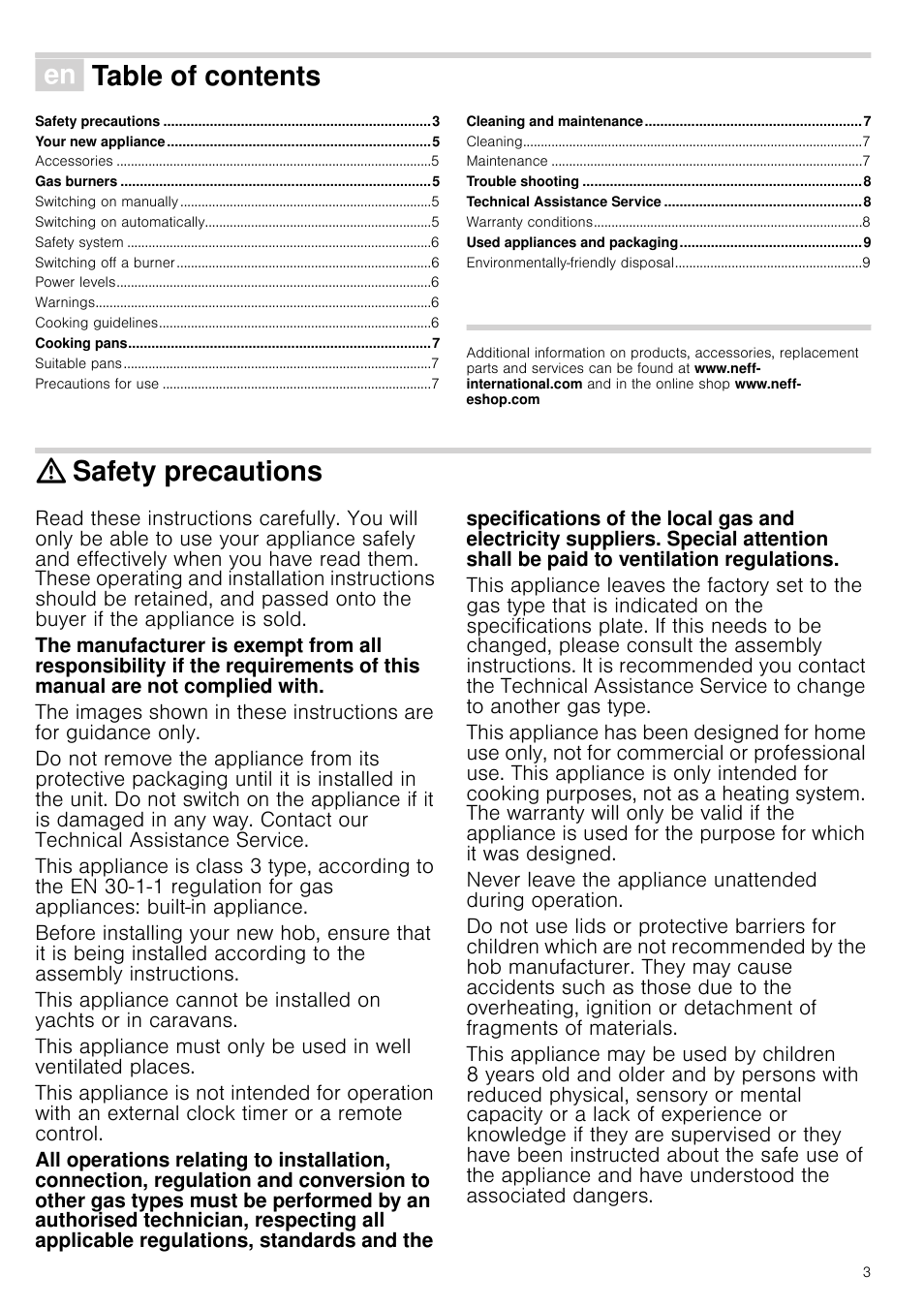 Neff T23S36N0GB User Manual | Page 3 / 10