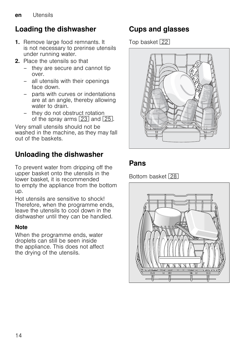 Adjusting the height of the basket, Appliance height 81.5 cm, 14 cm | 30 cm, 16 cm, 28 cm, 19 cm, 25 cm, Pull out the top basket 12 out, Detergent | Neff S58T69X0GB User Manual | Page 14 / 42
