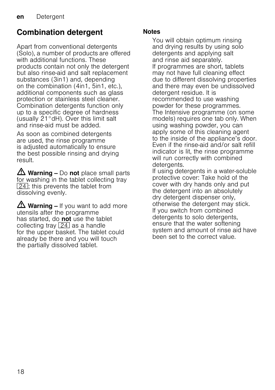 Programme selection, Information for test institutes, 0 additional options | Additional options, Half load§ half load, Μ hygieneplus *hygieneplus, Ï intensive zone *intensive zone, Extra drying *extra drying, Combination detergent | Neff S58T69X0GB User Manual | Page 18 / 42