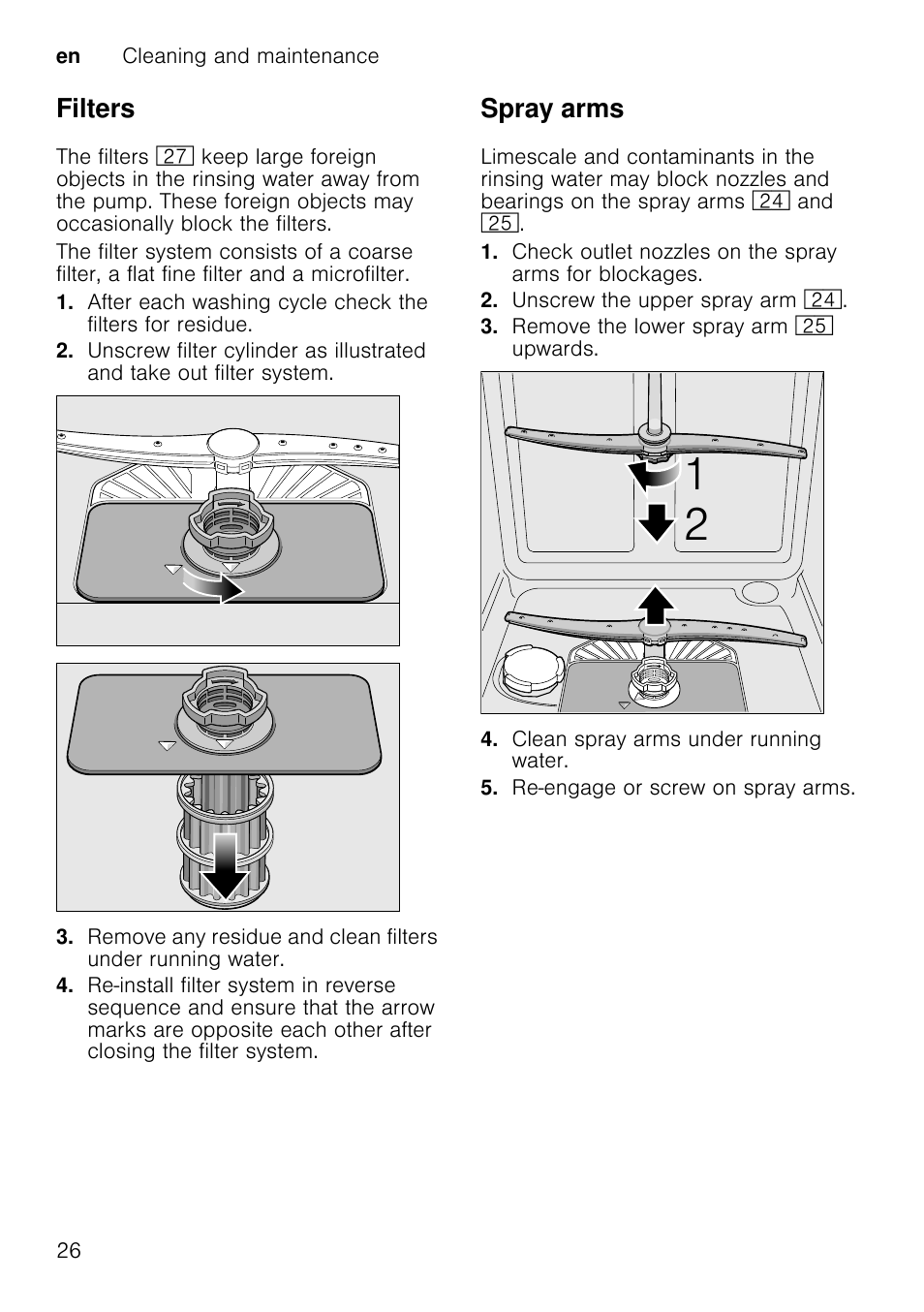Fault table, Fault, Cause | Remedial action | Neff S51M53X1GB User Manual | Page 26 / 42