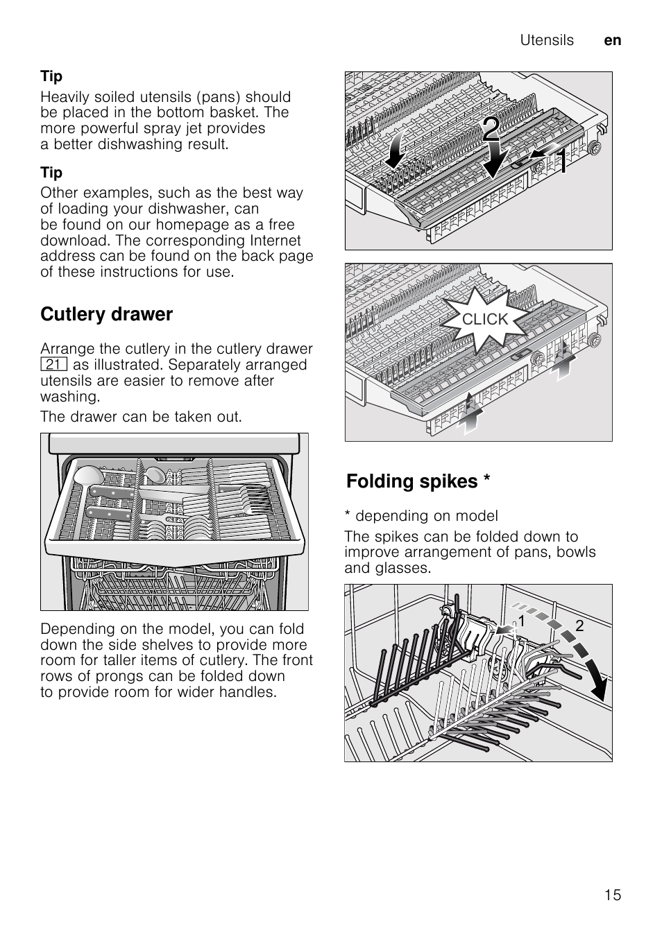 Detergent, Note, M warning | Adding detergent | Neff S51T69X3GB User Manual | Page 15 / 42