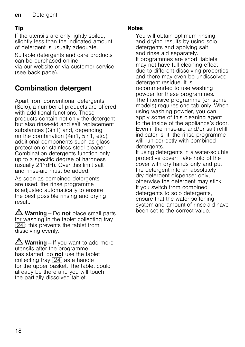 Programme selection, Information for test institutes, 0 additional options | Additional options, Half load§ half load, Μ hygieneplus *hygieneplus, Ï intensive zone *intensive zone, Extra drying *extra drying, Combination detergent | Neff S51T69X3GB User Manual | Page 18 / 42