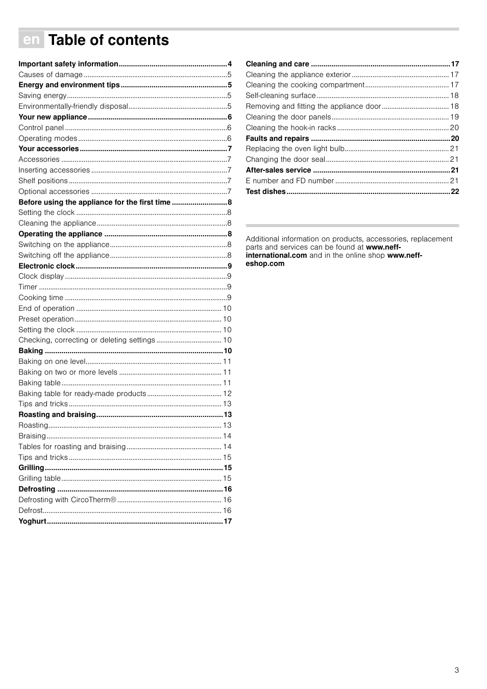 Neff U17S32N3GB User Manual | Page 3 / 24