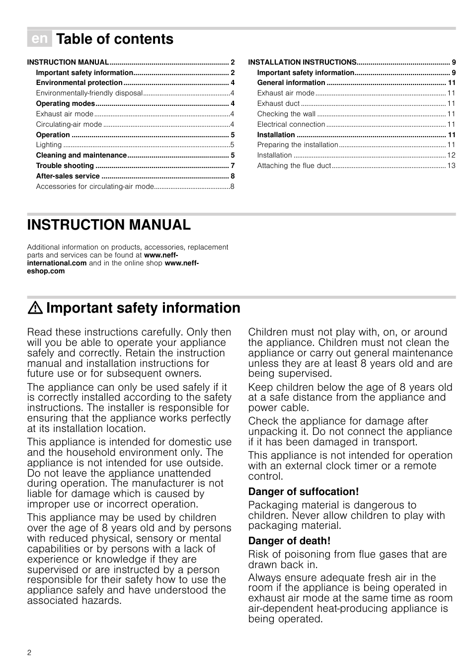 Neff D79SR22N0B User Manual | Page 2 / 16
