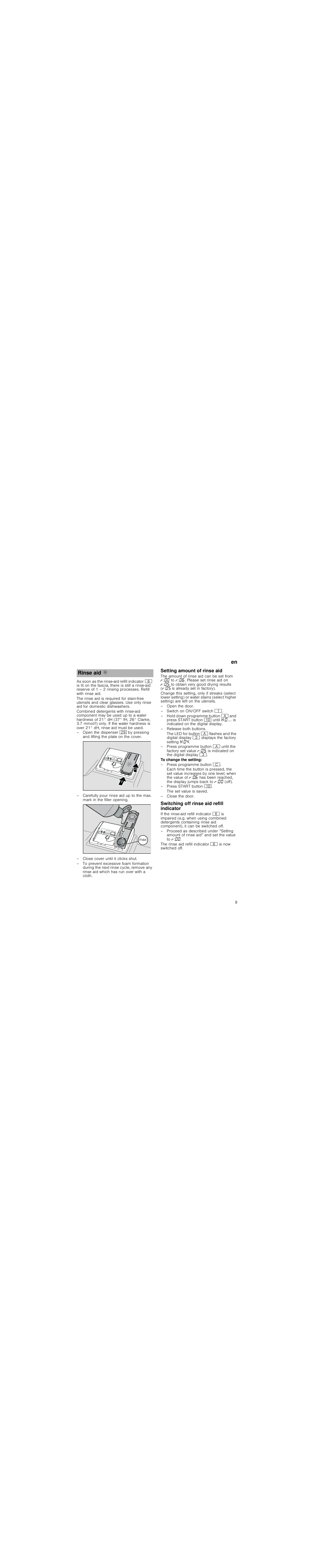 Pans, Bottom basket 1b, Cutlery drawer | The drawer can be taken out, Rinse aid | Neff S72T69X3GB User Manual | Page 9 / 30