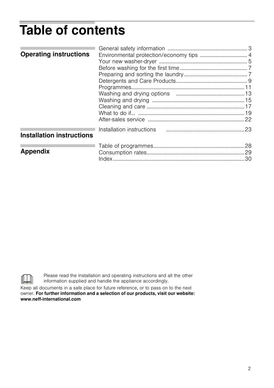 Neff V6320X0GB User Manual | Page 2 / 32