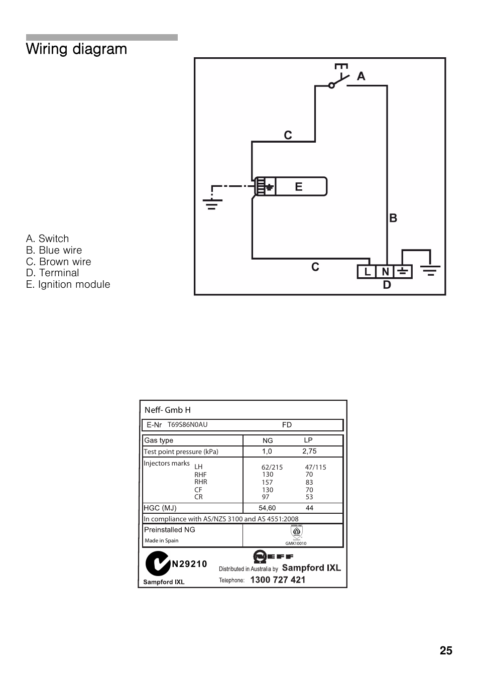 Wiring diagram | Neff T69S86N0 User Manual | Page 25 / 26