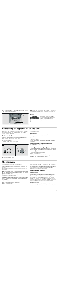 Note, Wire rack, Before using the appliance for the first time | Setting the clock, Press the 3 button, Set the clock using the rotary selector, Press the 3 button again, Hiding the clock, Resetting the clock, Change the clock, e.g. from summer to winter time | Neff H56G20N3GB User Manual | Page 7 / 20