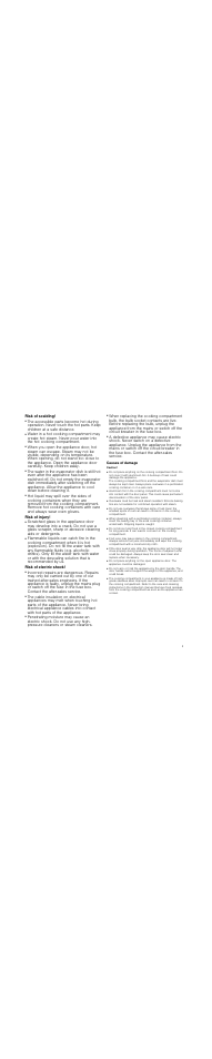 Risk of scalding, Risk of injury, Risk of injury and risk of fire | Risk of electric shock, Causes of damage, Caution | Neff C47C22N3GB User Manual | Page 5 / 36