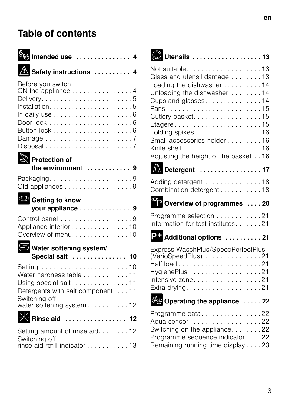 Neff S41M63N1GB User Manual | Page 3 / 42