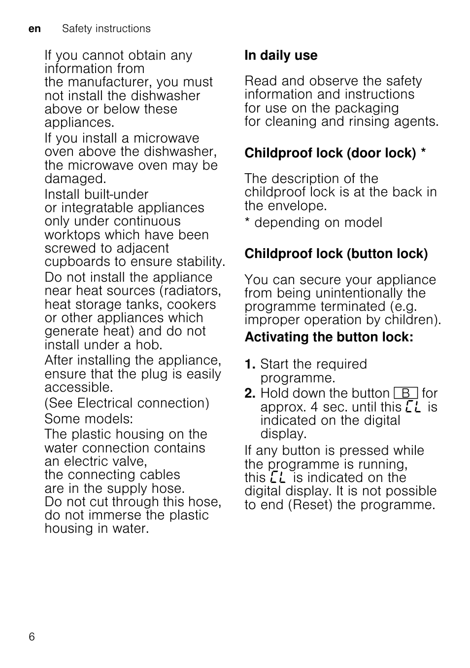 M warning, Risk of explosion, Risk of scalding | Risks to children | Neff S41M63N1GB User Manual | Page 6 / 42