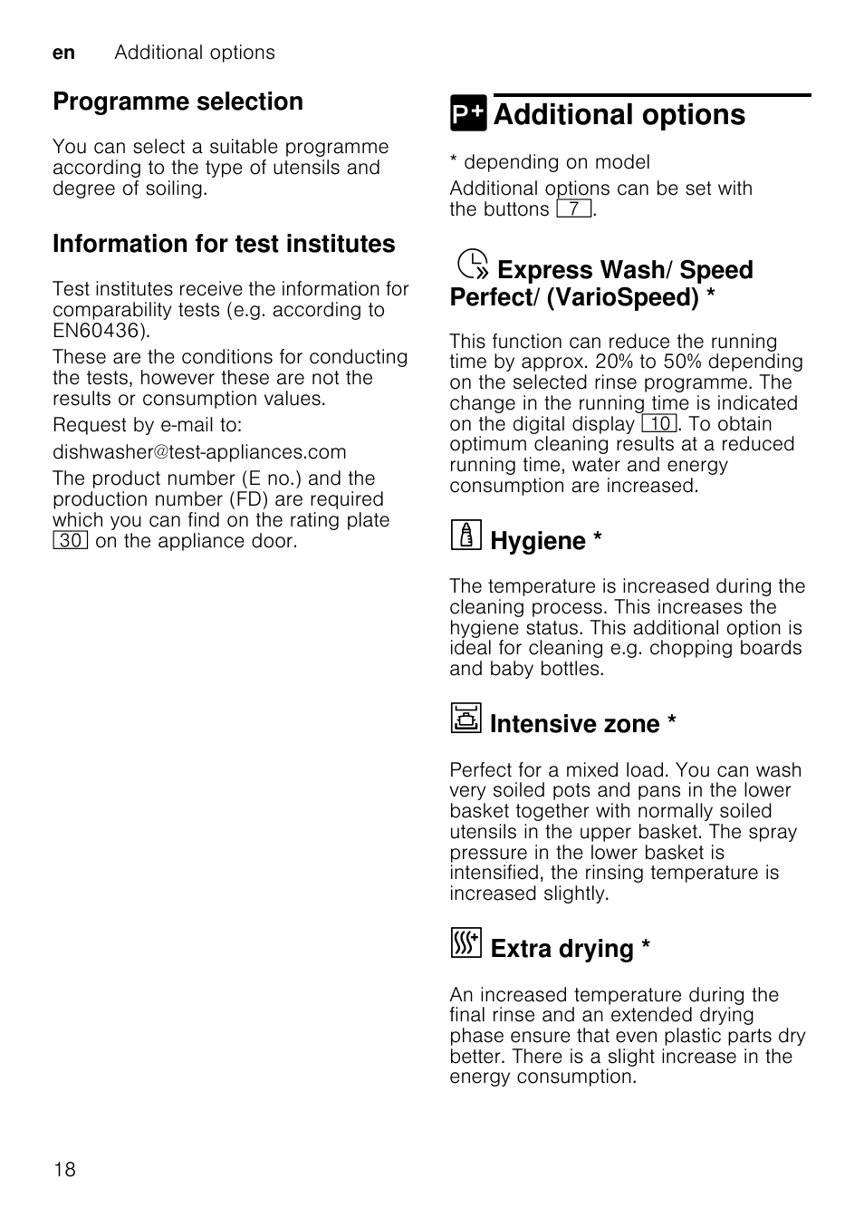 End of programme, Depending on model, Appliance does not switch off automatically | Off after 1 min, Off after 120 min, Close the door, Switch on on/off switch, Release both buttons, To change the setting, Press programme button 3 | Neff S66M63N1GB User Manual | Page 18 / 37