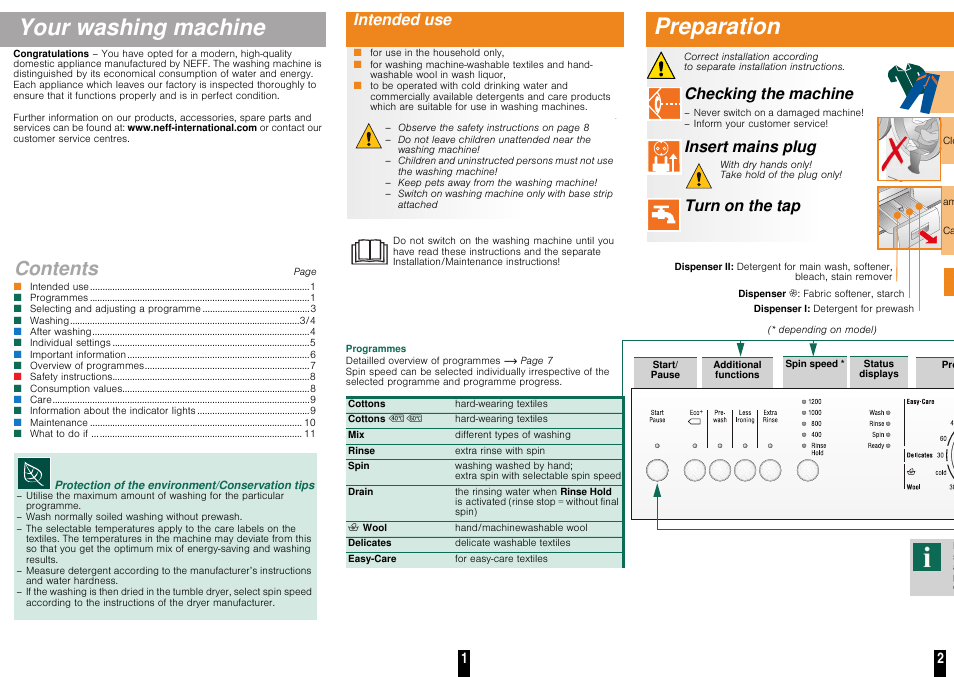 Neff W5420X1GB User Manual | Page 3 / 8