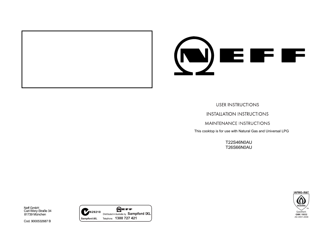 Neff T22S46N0 User Manual | 22 pages