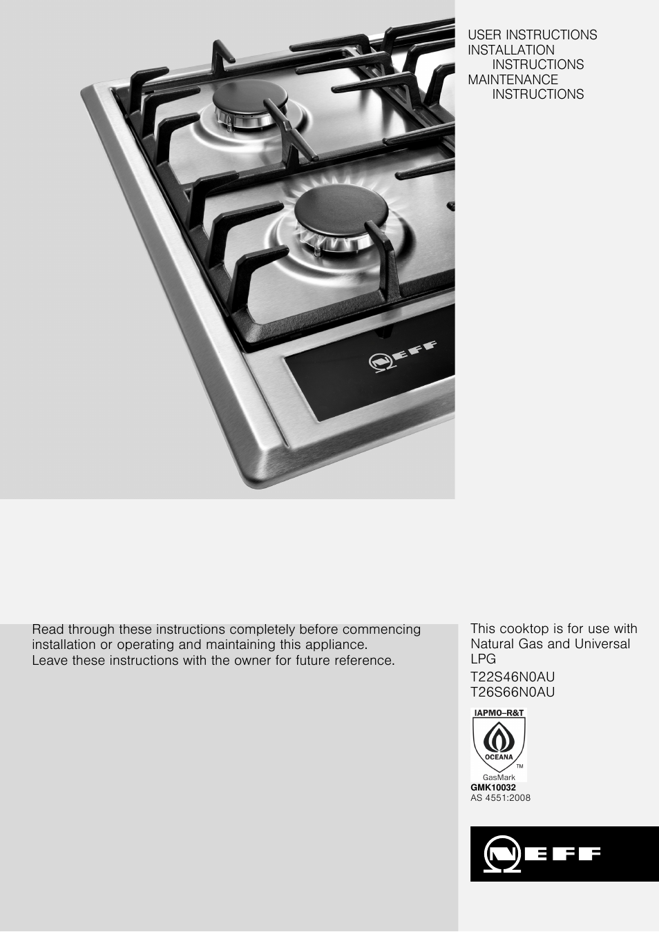 Neff T22S46N0 User Manual | 12 pages