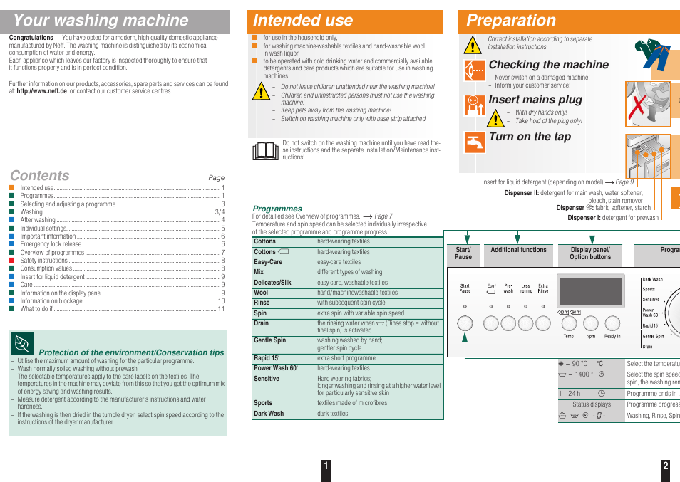 Neff W5440X1GB User Manual | Page 3 / 8