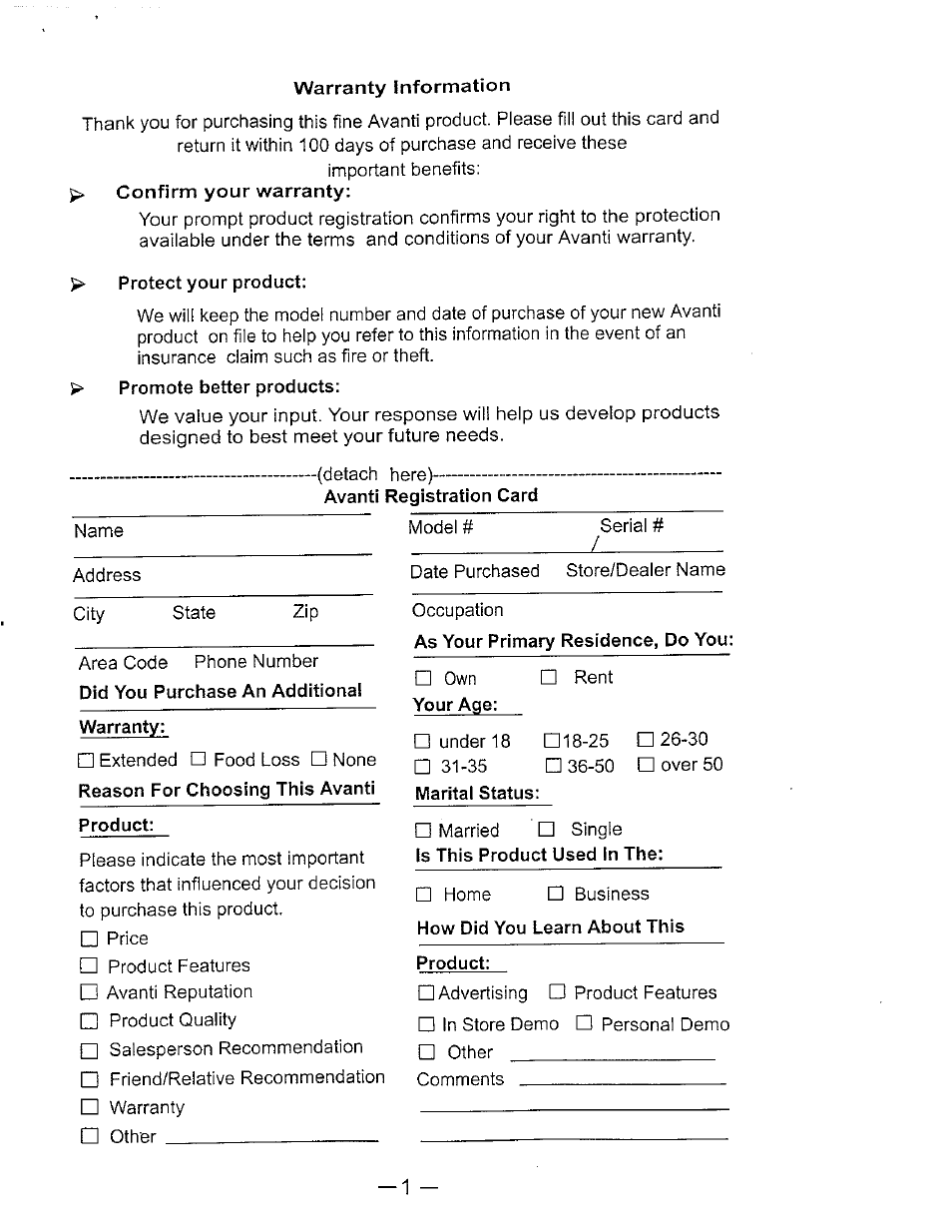 Avanti WC400YGB User Manual | Page 2 / 15