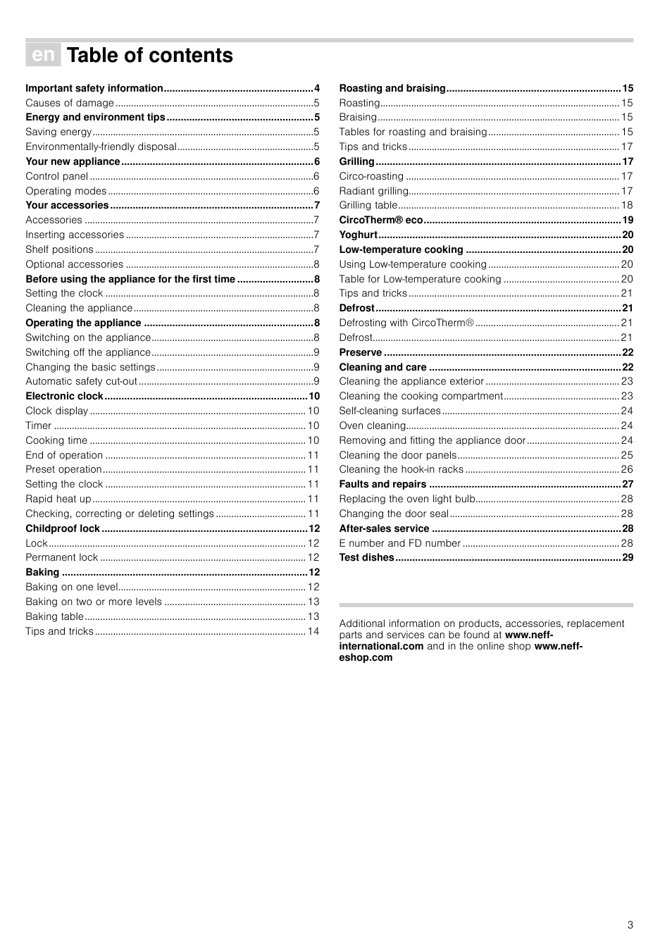 Neff B45E52N3GB User Manual | Page 3 / 32