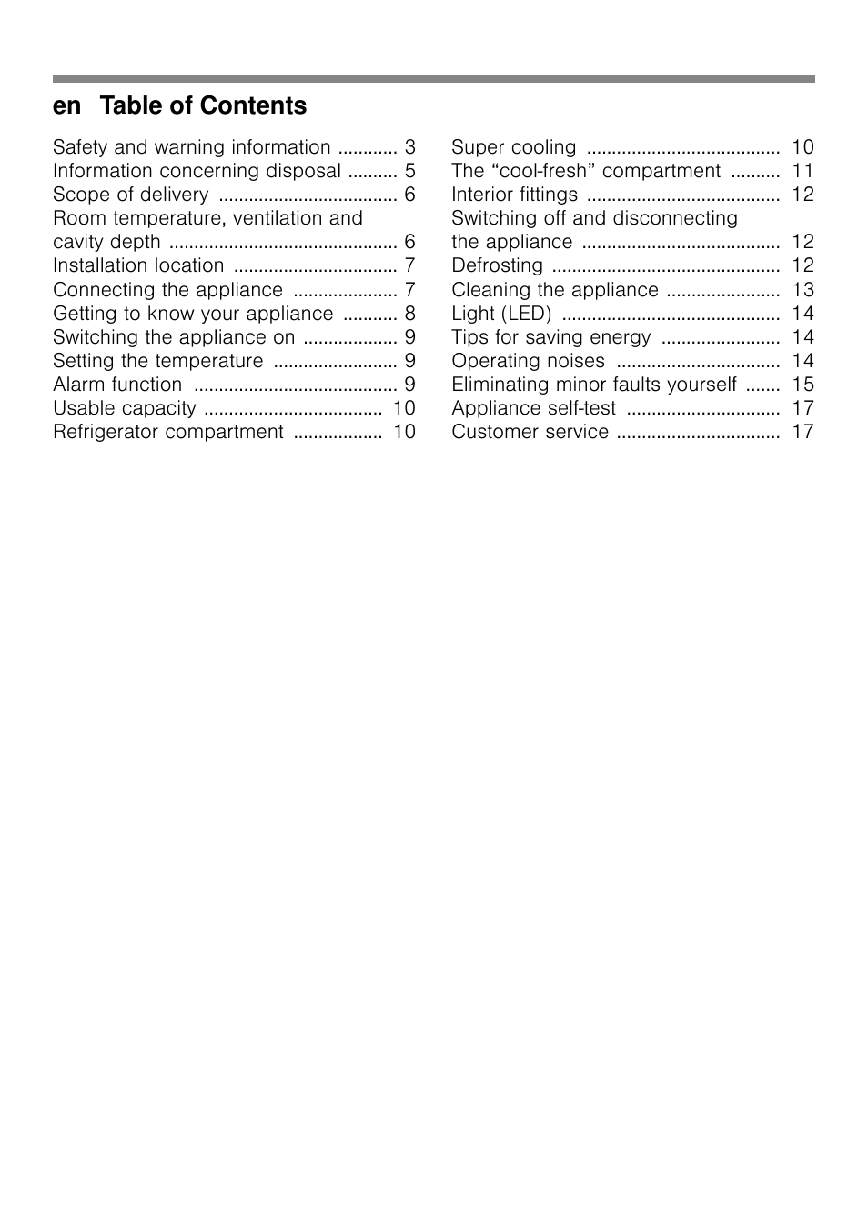 En table of contents | Neff KI8413D30G User Manual | Page 2 / 22