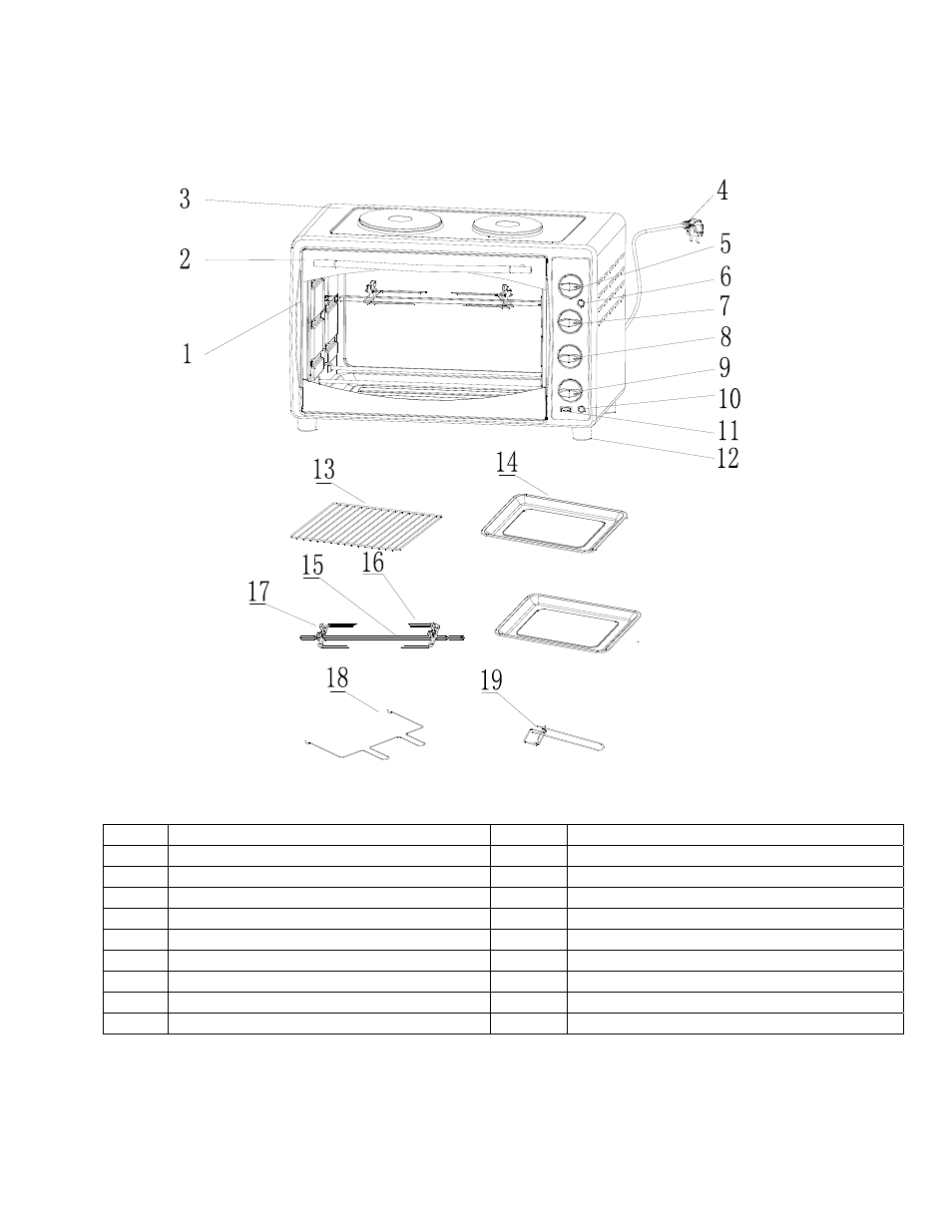 Parts and features | Avanti MKB42B User Manual | Page 5 / 20