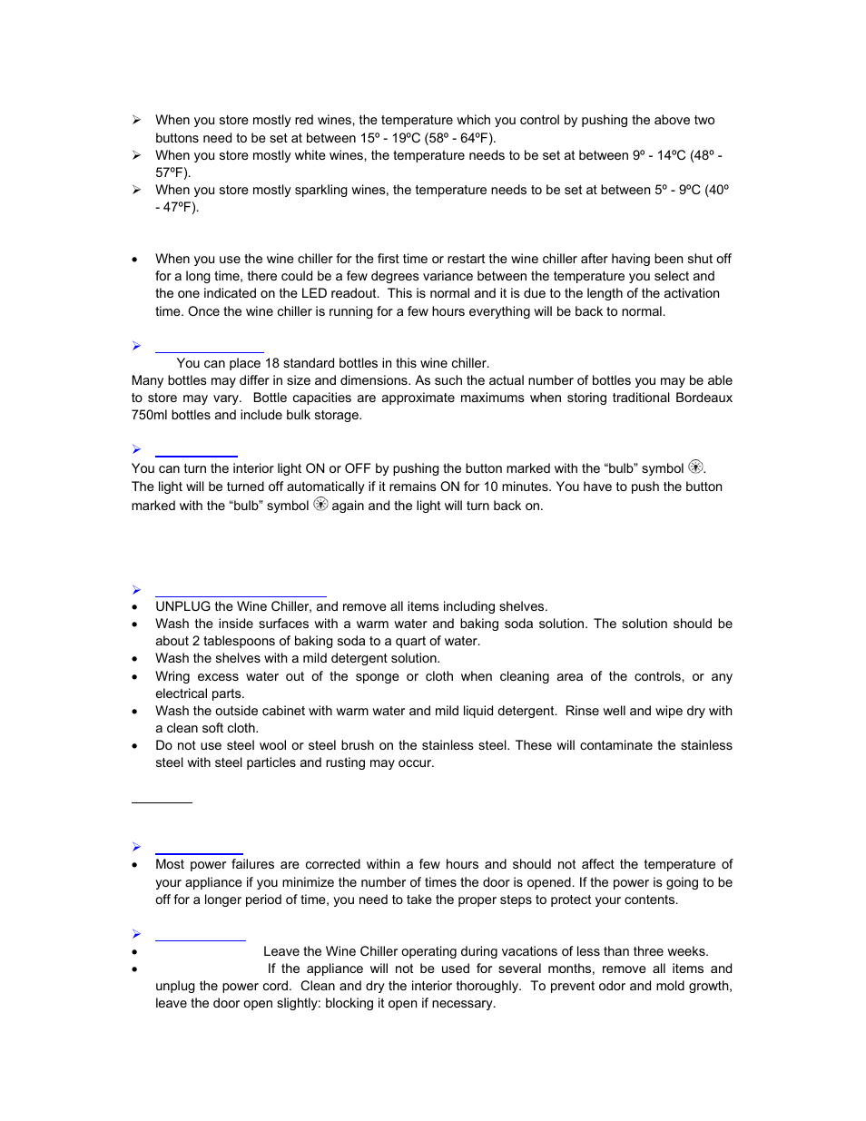 Avanti EWC1801DZ User Manual | Page 10 / 20