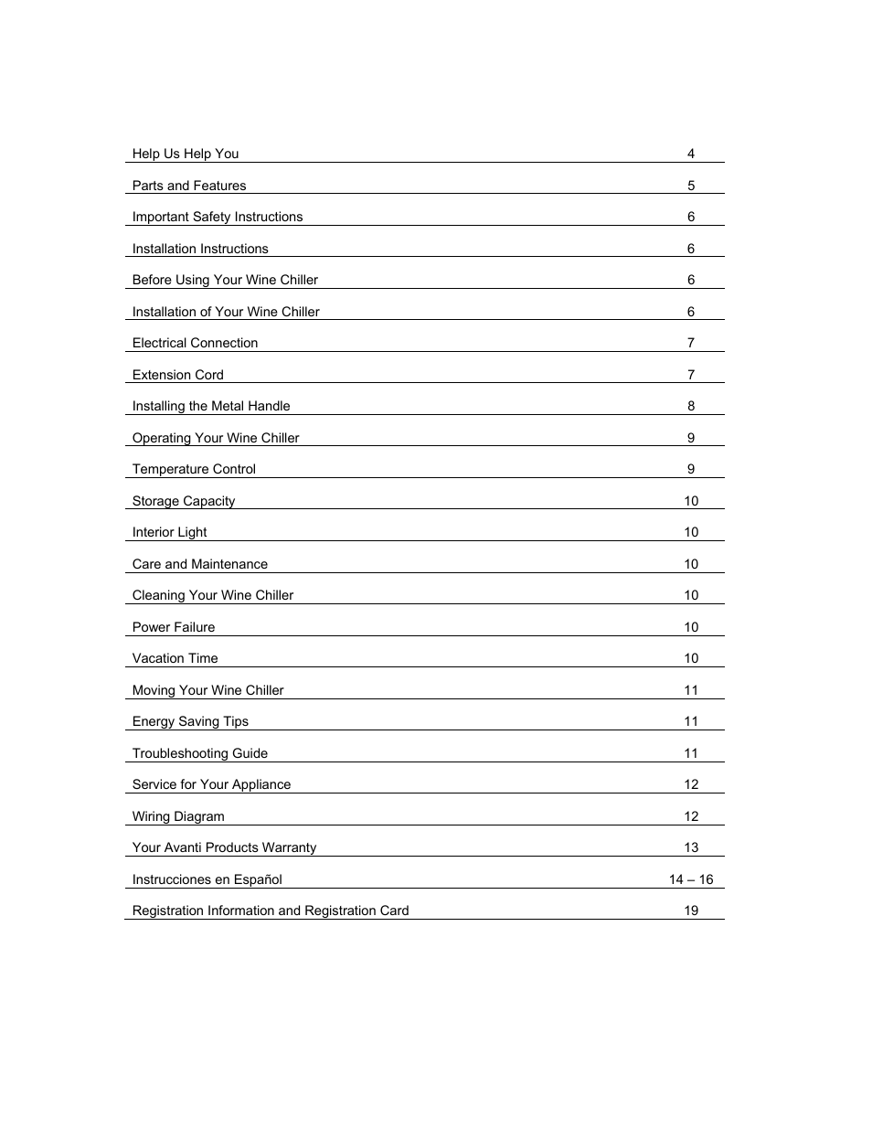 Avanti EWC1801DZ User Manual | Page 3 / 20