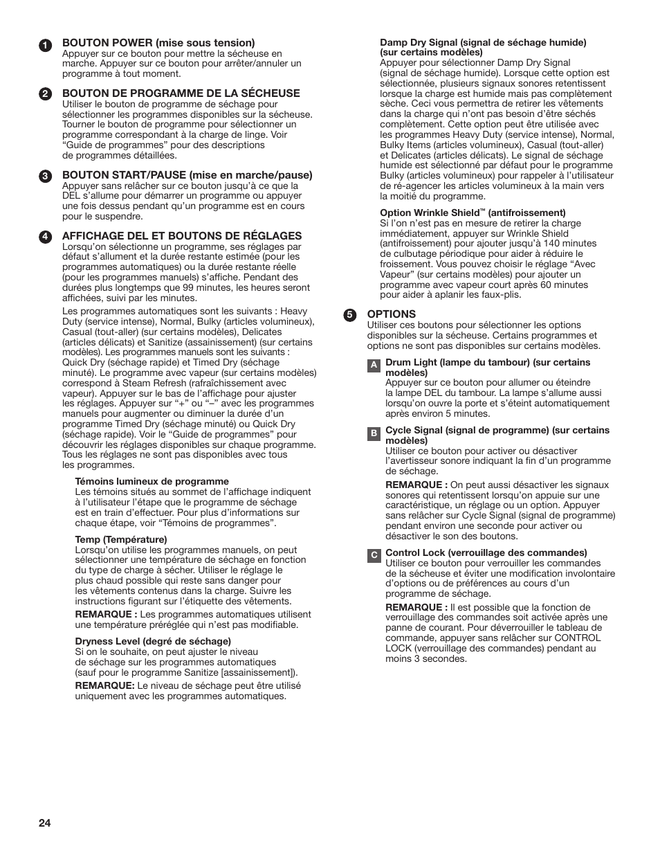 Whirlpool WGD71HEBW User Manual | Page 24 / 40