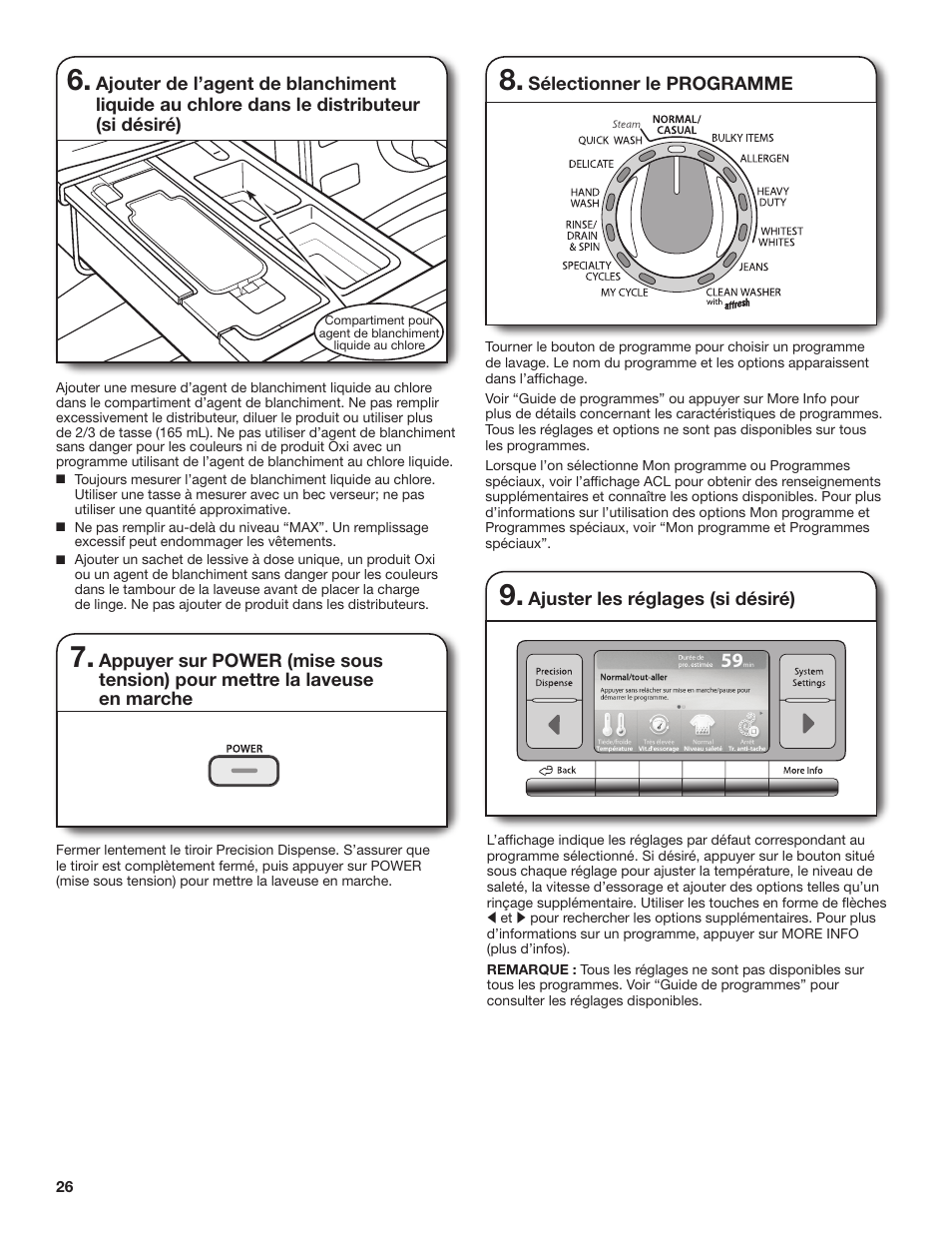 Whirlpool WFL98HEBU User Manual | Page 26 / 36