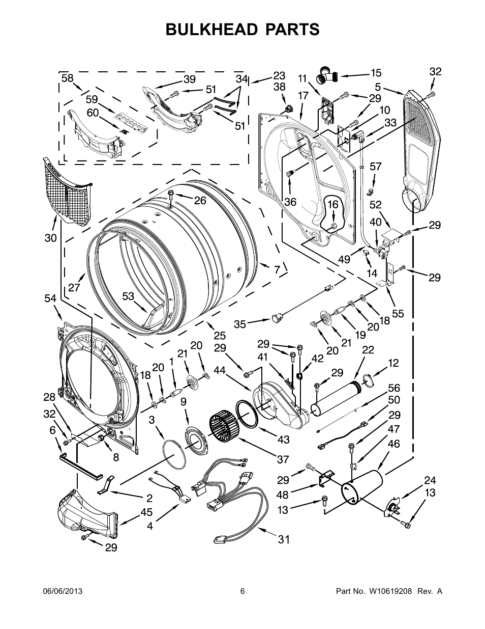 Bulkhead, Bulkhead parts | Whirlpool WGD96HEAC User Manual | Page 6 / 12