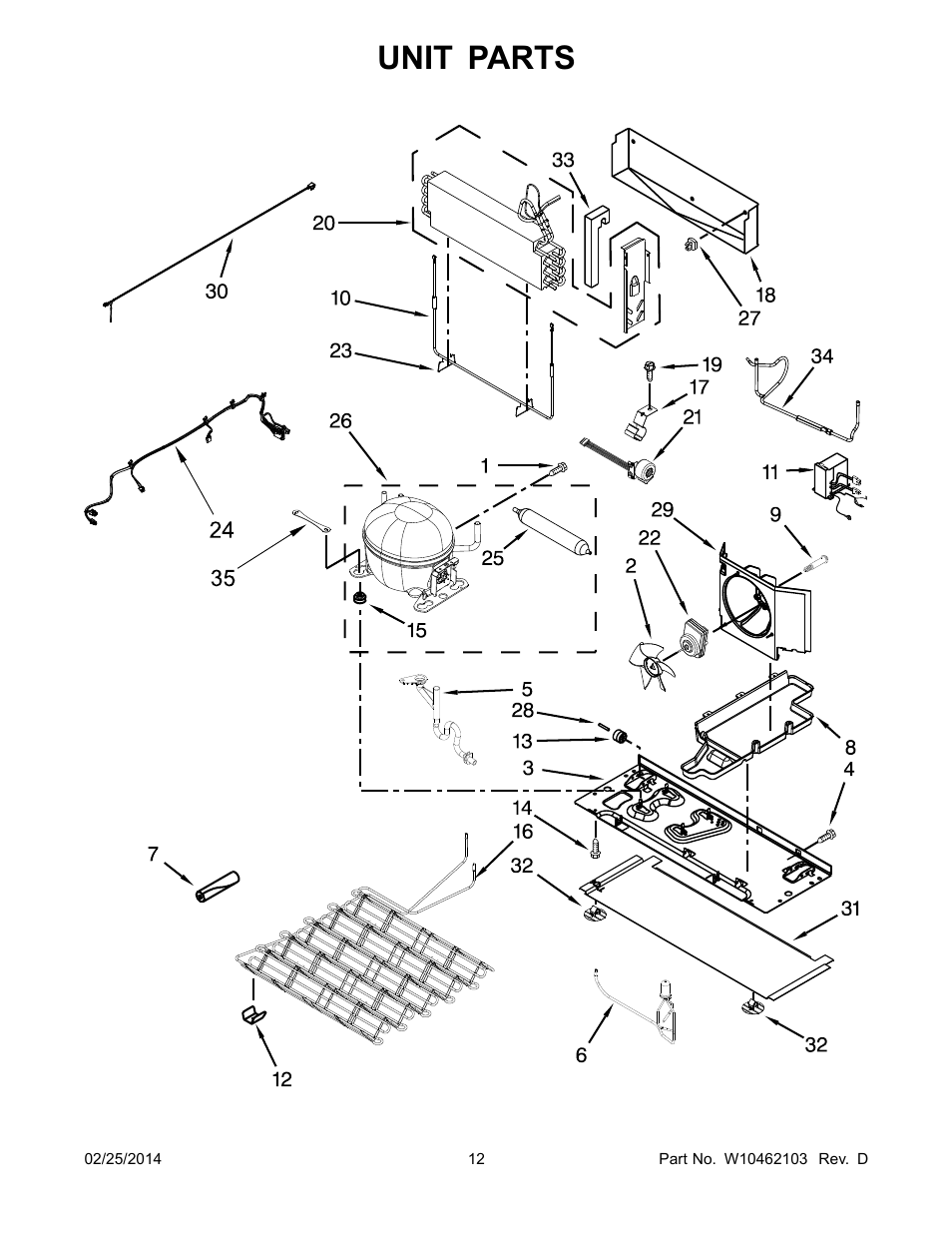 Unit parts | Whirlpool WRF989SDAM User Manual | Page 12 / 22