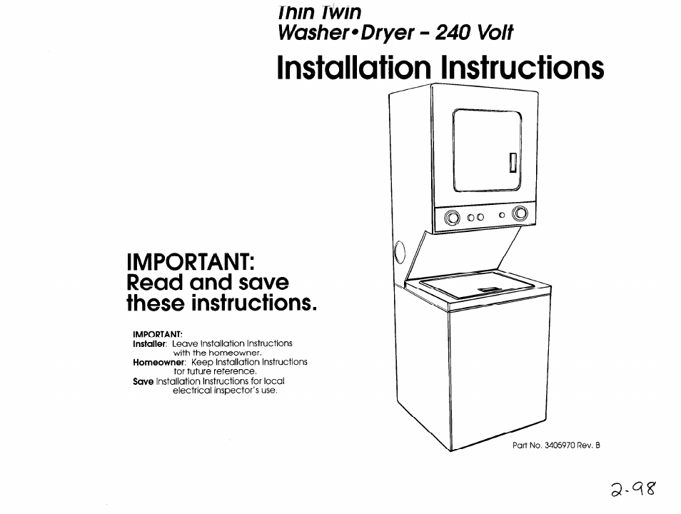 Whirlpool LTE5243DQ User Manual | 9 pages