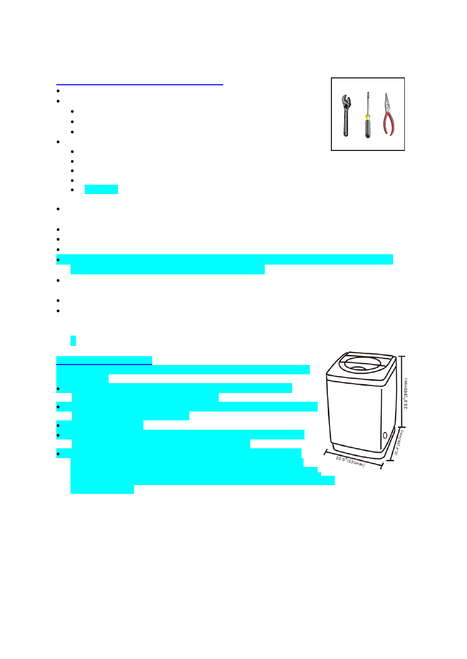 Before using your portable washer, Selecting a location, Installation instructions | Avanti W758PS User Manual | Page 9 / 32