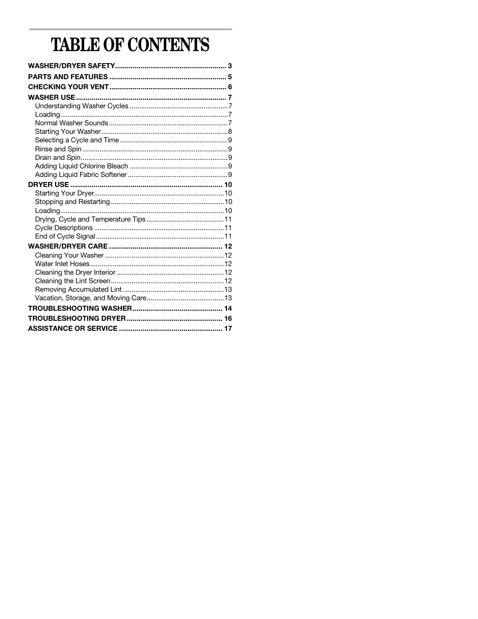 Whirlpool LTE5243DQ User Manual | Page 2 / 18