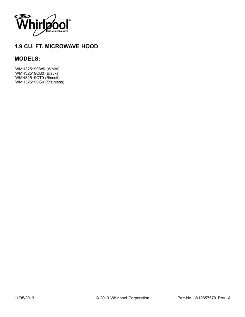 Whirlpool WMH32519CS User Manual | 13 pages