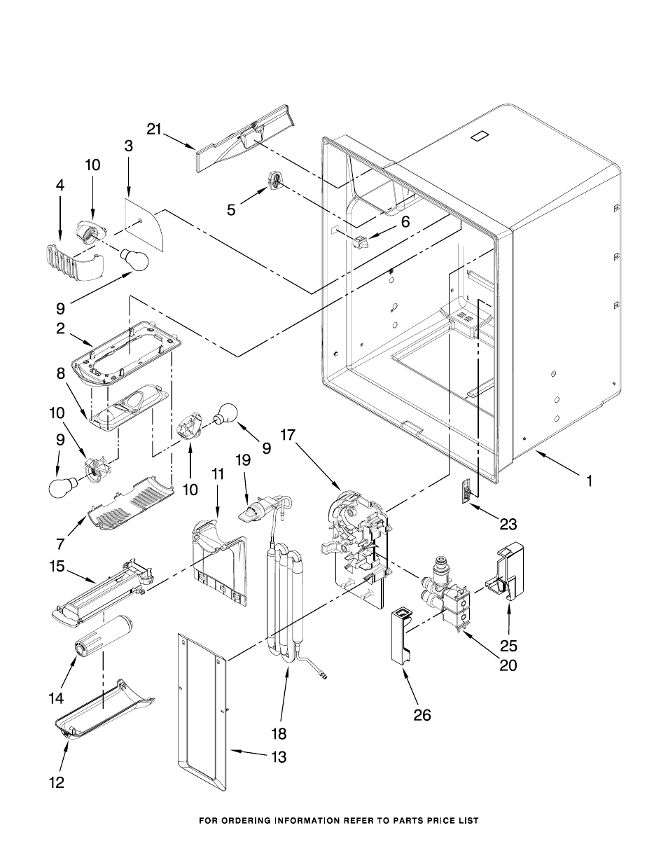 Refrigerator liner, Refrigerator liner parts | Whirlpool GI0FSAXVY User Manual | Page 3 / 19