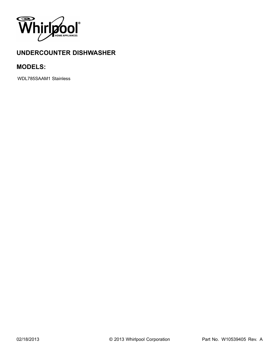 Whirlpool WDL785SAAM User Manual | 24 pages