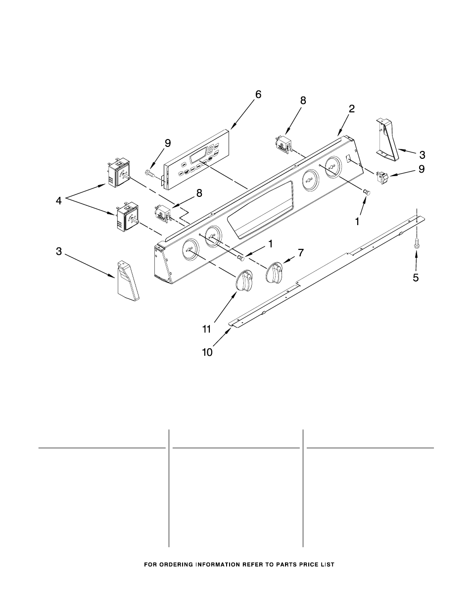 Control panel, Control panel parts | Whirlpool WDE350LVS User Manual | Page 2 / 6