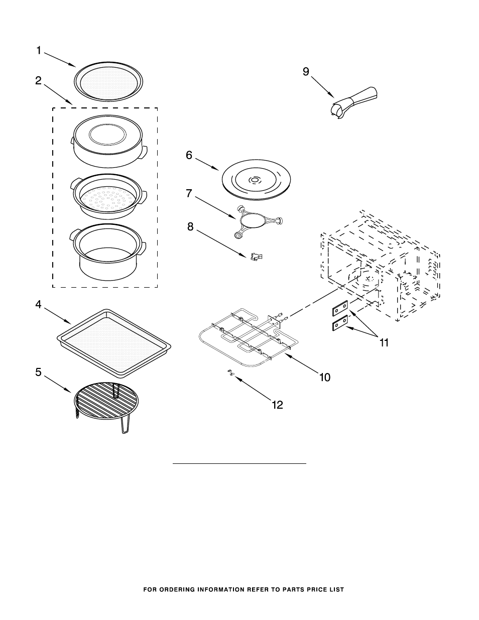 Internal microwave, Internal microwave parts | Whirlpool WOC54EC0AS User Manual | Page 8 / 11