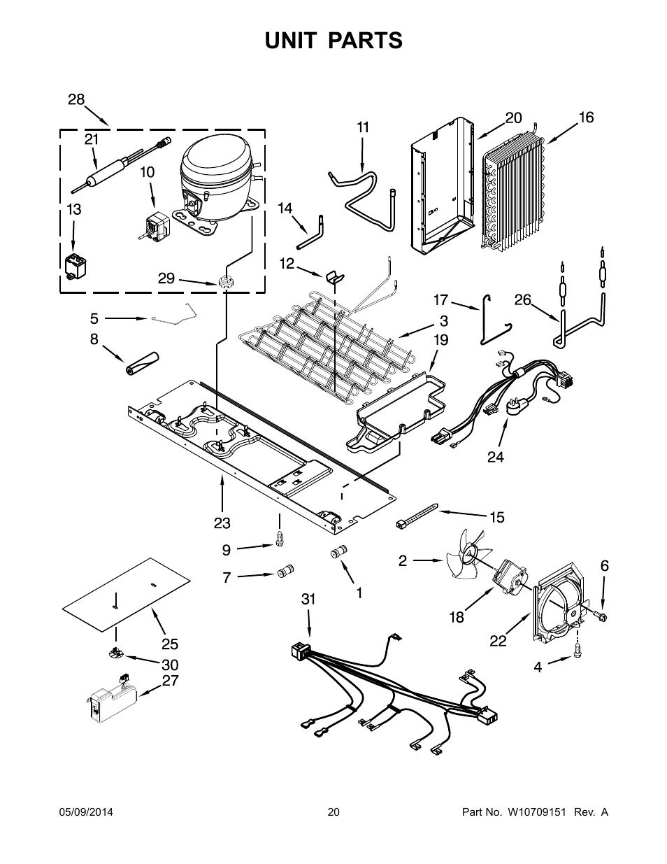 Unit parts | Whirlpool GSC25C6EYY User Manual | Page 20 / 24