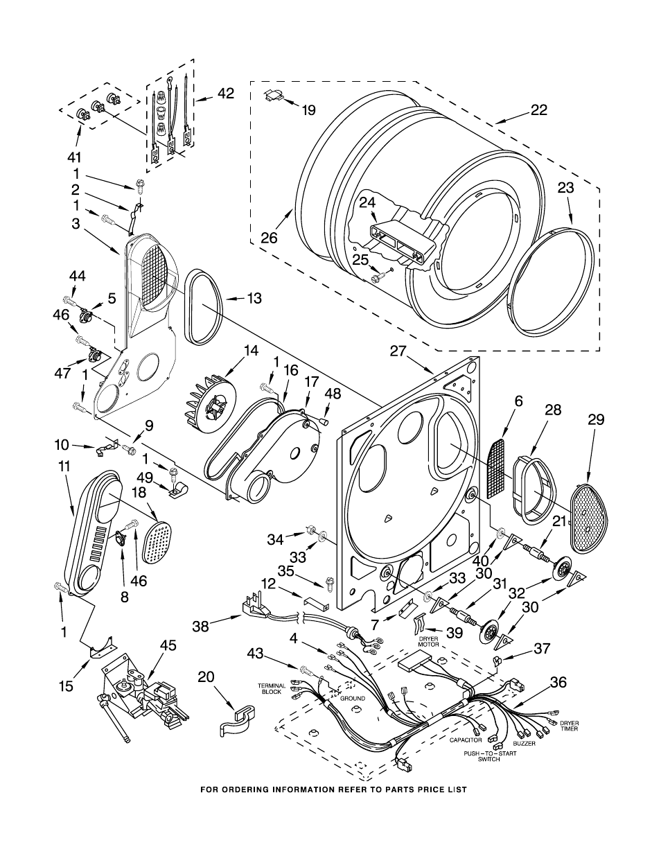 Dryer bulkhead, Dryer bulkhead parts | Whirlpool LTG5243DQ User Manual | Page 5 / 20