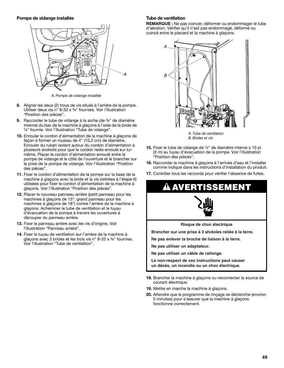 Avertissement | Whirlpool GI15NDXZS User Manual | Page 49 / 64