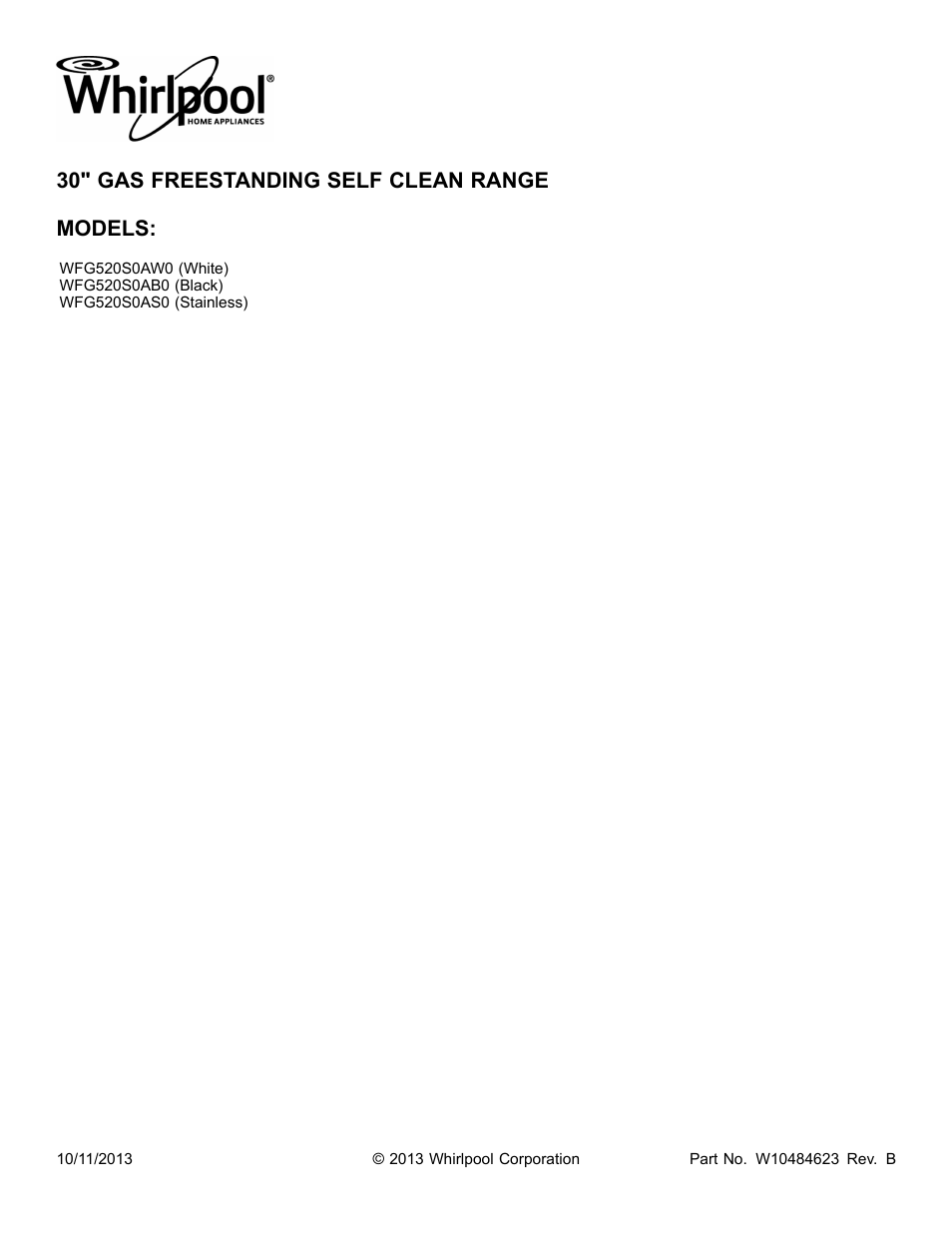 Whirlpool WFG520S0AS User Manual | 14 pages