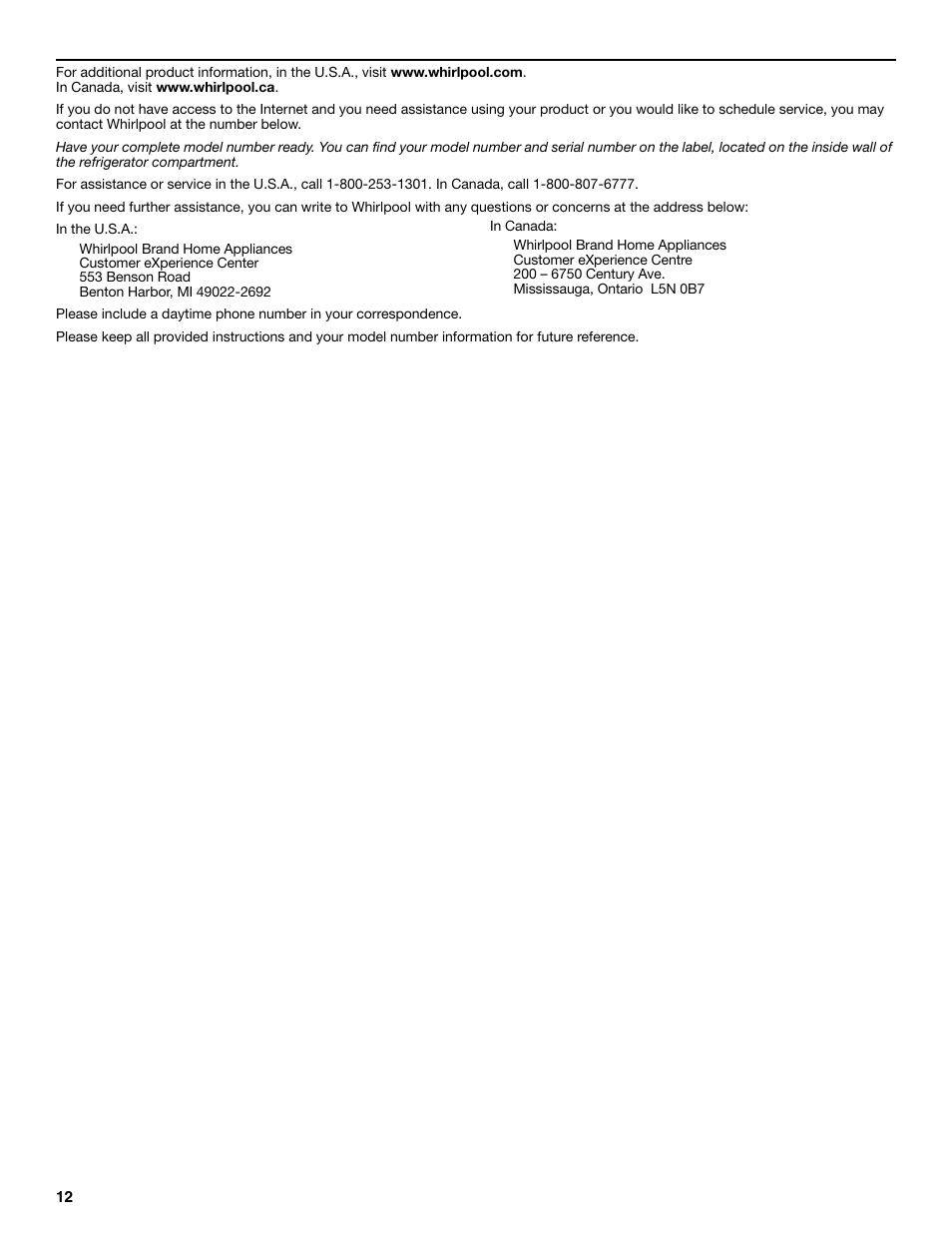 Whirlpool WRS322FNAM User Manual | Page 2 / 6