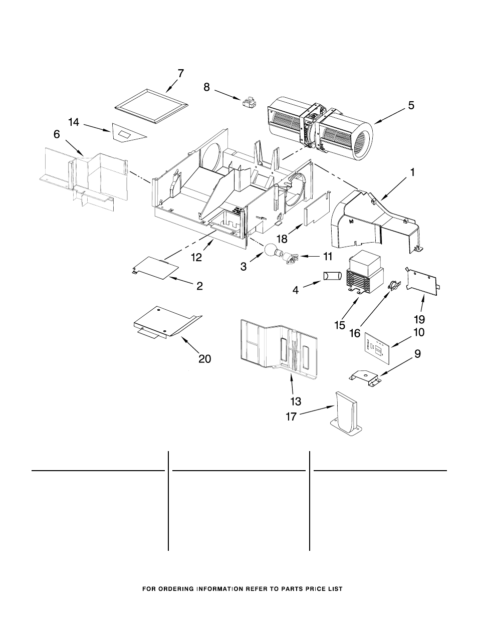 Air flow, Air flow parts | Whirlpool WMH31017AS User Manual | Page 5 / 7