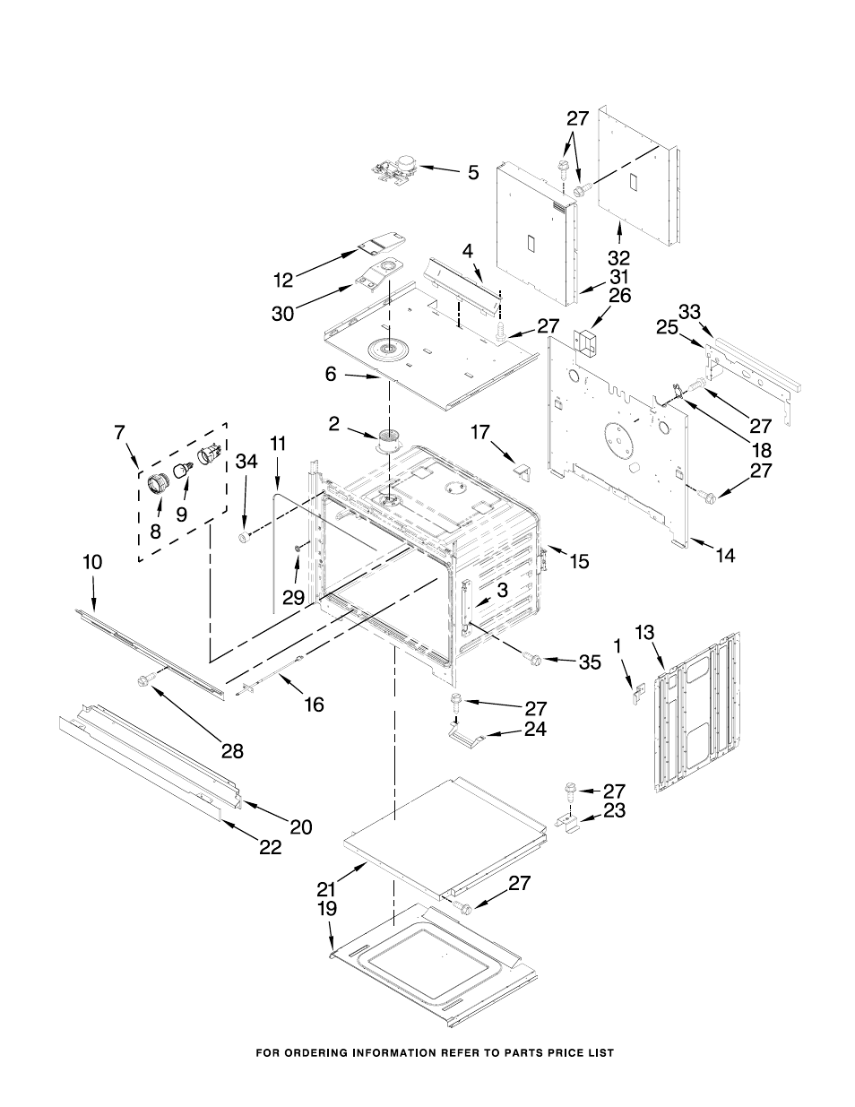 Upper oven, Upper oven parts | Whirlpool WOD51EC7AS User Manual | Page 3 / 9