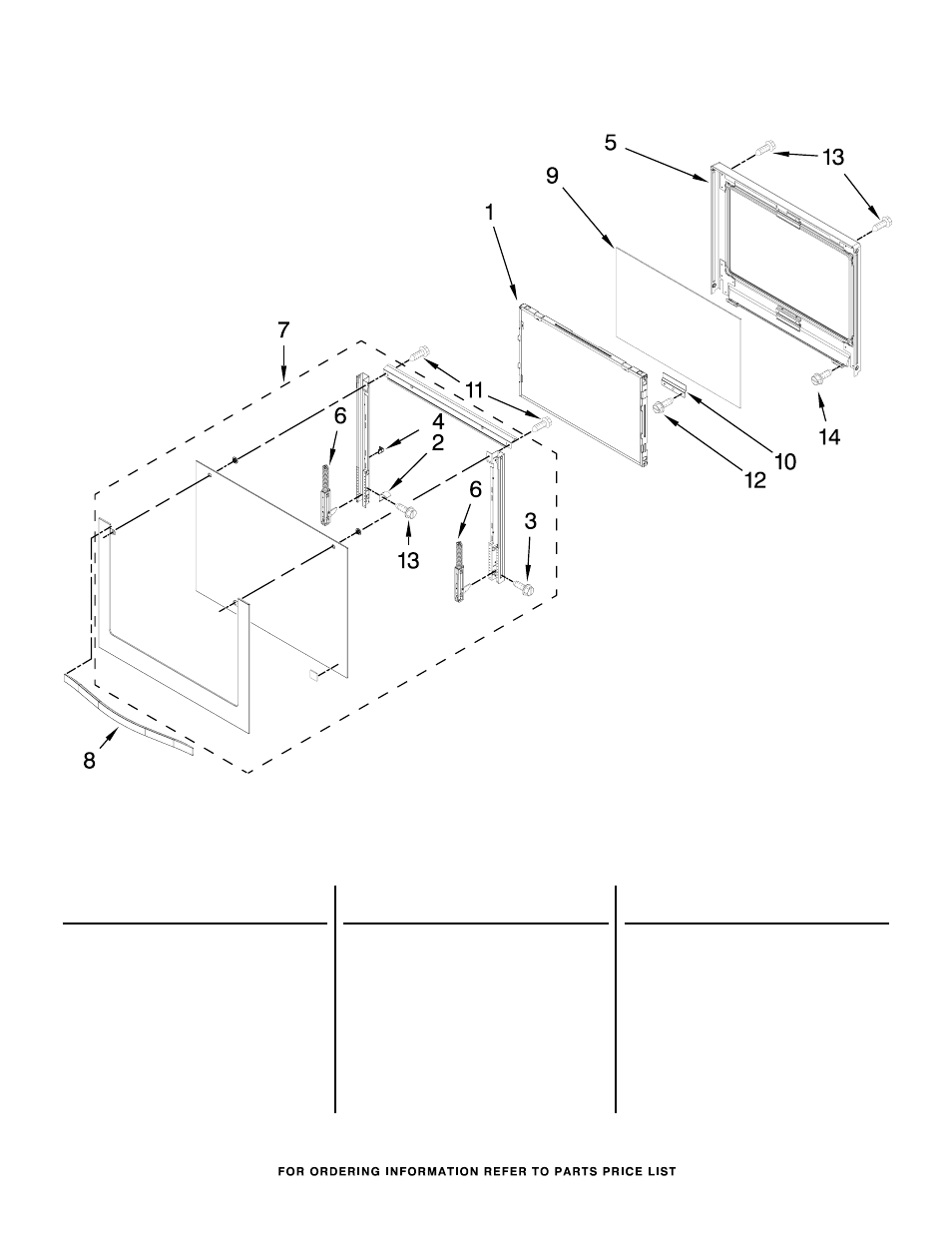Upper oven door, Upper oven door parts | Whirlpool WOD51EC7AS User Manual | Page 6 / 9