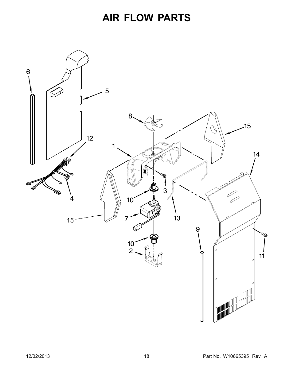 Air flow, Air flow parts | Whirlpool WRS322FDAM User Manual | Page 18 / 26