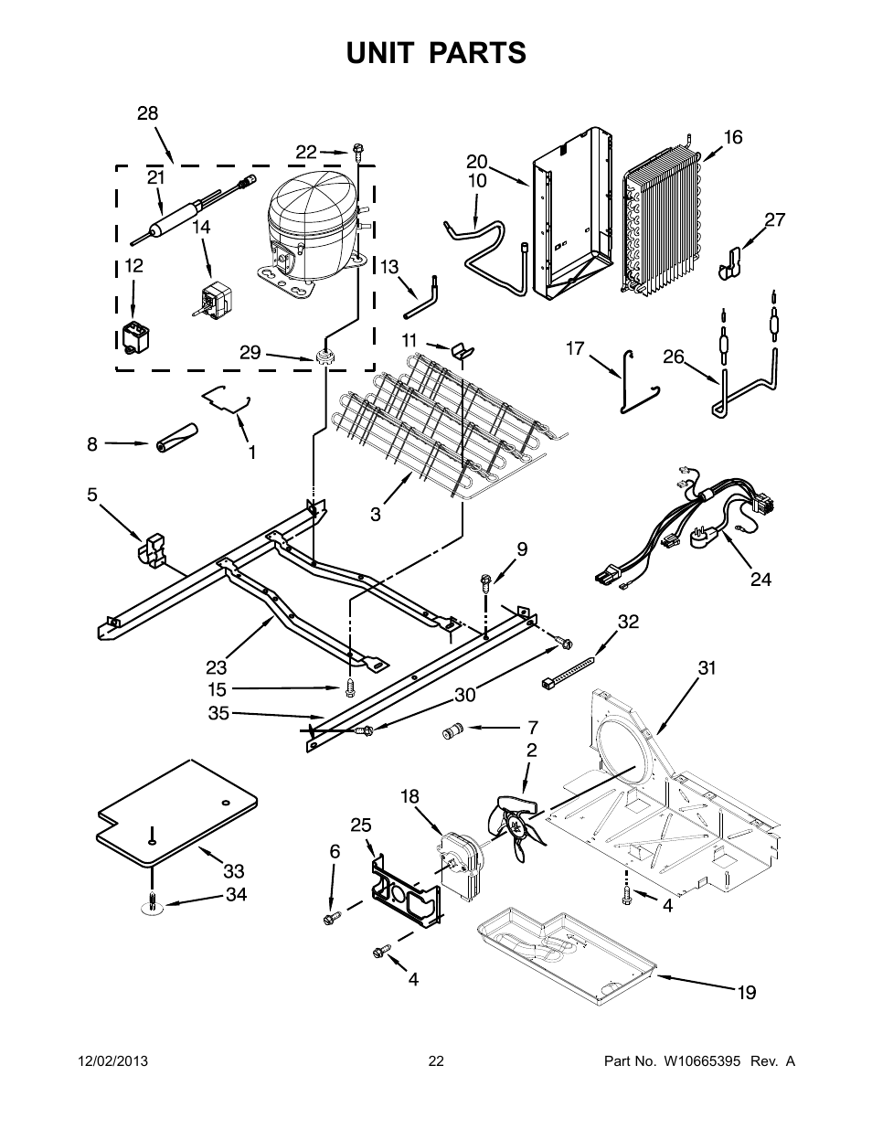 Unit, Unit parts | Whirlpool WRS322FDAM User Manual | Page 22 / 26