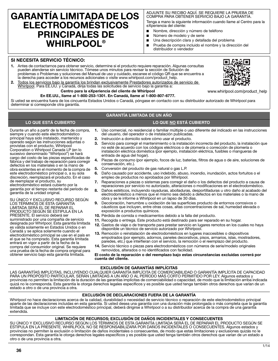 Whirlpool WRT104TFDW User Manual | Page 2 / 4